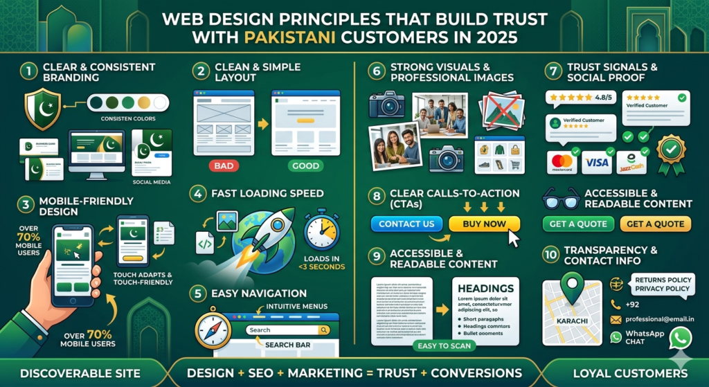 Essential Web Design Principles That Build Trust With Pakistani Customers