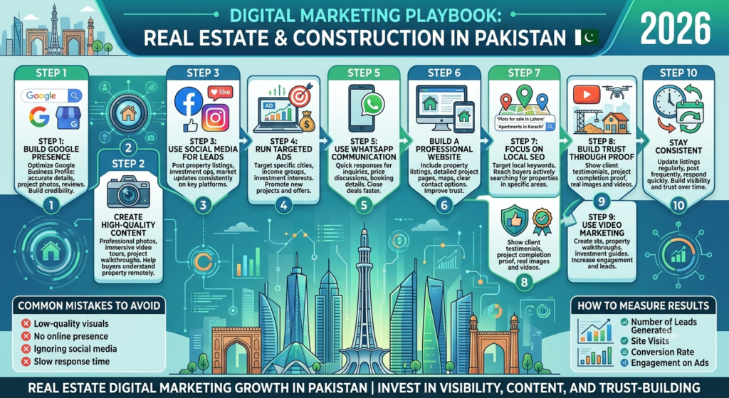 Digital Marketing Playbook for Real Estate and Construction Businesses in Pakistan 2026