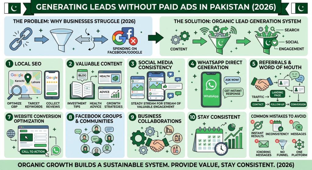 How to Generate Leads for Your Business in Pakistan Without Paid Ads (2026)